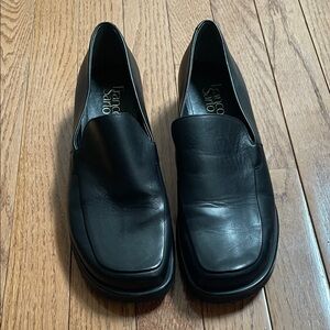 Franco Sarto Black Leather Loafers